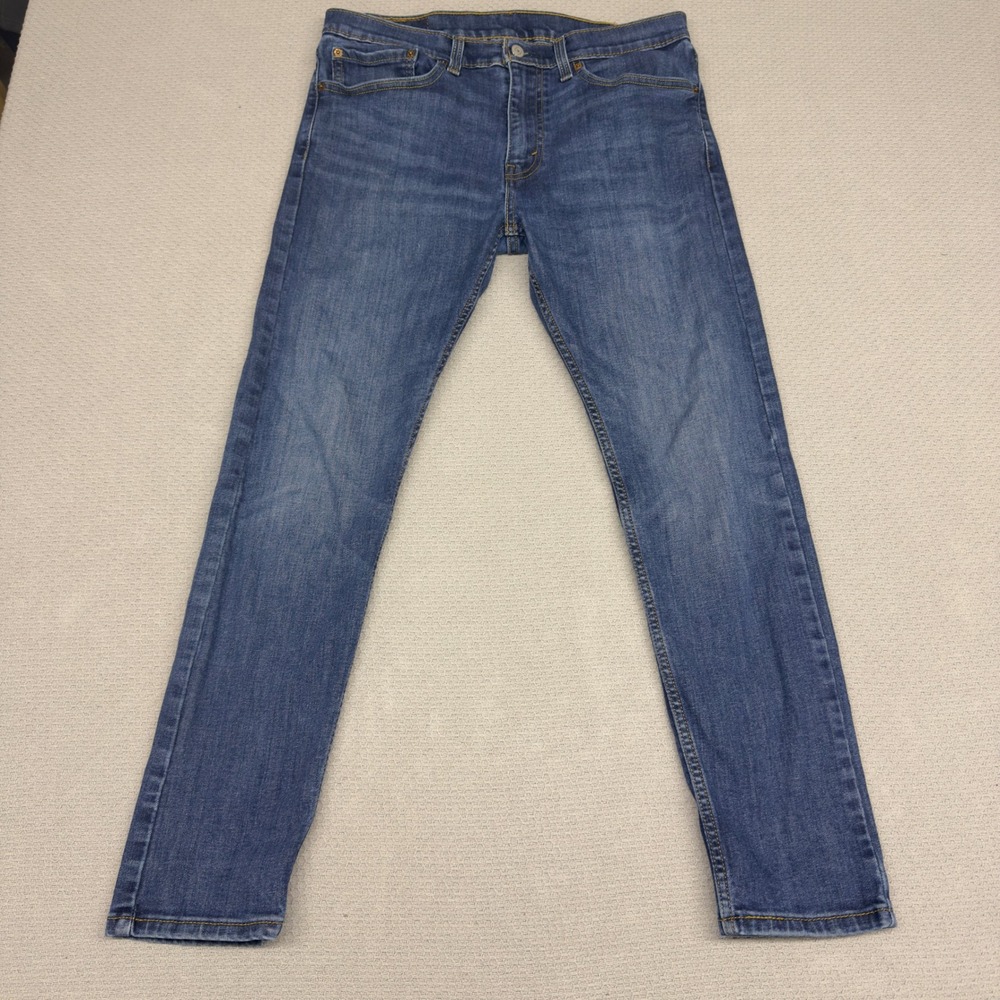 Levis 512 Jeans Mens 34x32 Blue Faded Medium Wash Denim Slim Fit Casual